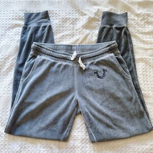 True Religion Velour pants y2k inspired with sequins detailing on the logo size